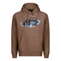 Chestnut california sea otter Premium Hoodie - LillyAllenDesigns