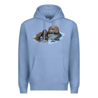 Colony Blue california sea otter Premium Hoodie - LillyAllenDesigns