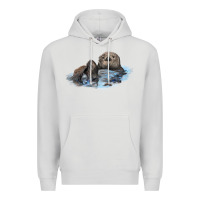 Dove Grey california sea otter Premium Hoodie - LillyAllenDesigns