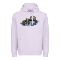 Lilac california sea otter Premium Hoodie - LillyAllenDesigns