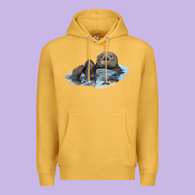 California Sea Otter Premium Hoodie Designed By Lillyallendesigns
