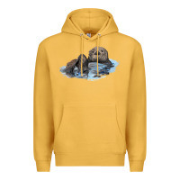 Mustard california sea otter Premium Hoodie - LillyAllenDesigns