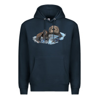 Navy california sea otter Premium Hoodie - LillyAllenDesigns