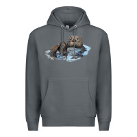 Rock california sea otter Premium Hoodie - LillyAllenDesigns