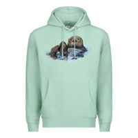 Seafoam california sea otter Premium Hoodie - LillyAllenDesigns