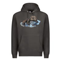 Smoke california sea otter Premium Hoodie - LillyAllenDesigns