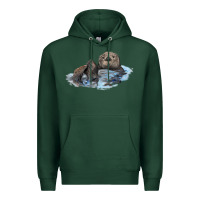 Sports Green california sea otter Premium Hoodie - LillyAllenDesigns