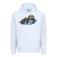 White california sea otter Premium Hoodie - LillyAllenDesigns