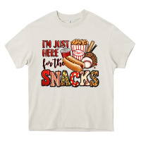 Cream i'm just here for the snacks baseball Heavy Core Tee - Jasminsmagicworld