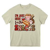 Mossy i'm just here for the snacks baseball Heavy Core Tee - Jasminsmagicworld