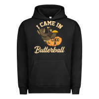 Pigment Black i came in like a butterball funny Urban Hoodie - linhVisuals