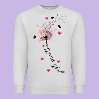 Just Breathe Premium Sweatshirt Designed By Jahusdesignshop