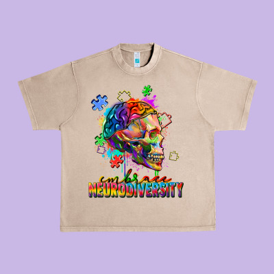 Embrace Neurodiversity Urban Heavy Tee Designed By Fadigitalartstudio