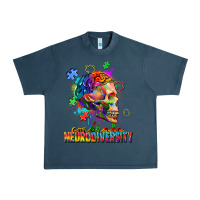 Midnight Navy Embrace neurodiversity Urban Heavy Tee - FaDigitalArtStudio