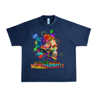 Navy Embrace neurodiversity Urban Heavy Tee - FaDigitalArtStudio