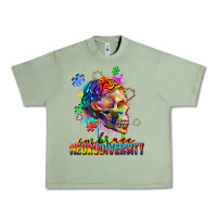 Oil Green Embrace neurodiversity Urban Heavy Tee - FaDigitalArtStudio