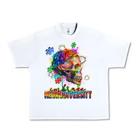 White Embrace neurodiversity Urban Heavy Tee - FaDigitalArtStudio