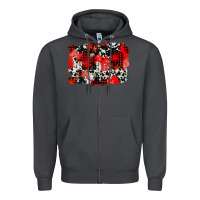 Smoke western red cowhide winter background Zipper Hoodie - AdoDesignShop