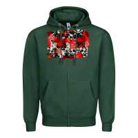 Sports Green western red cowhide winter background Zipper Hoodie - AdoDesignShop