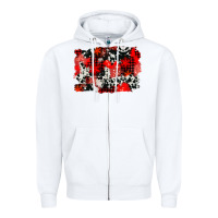 White western red cowhide winter background Zipper Hoodie - AdoDesignShop