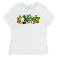 White St. Patrick's Day Dentist Ladies Tee - CowGirlArtShop