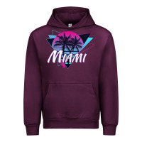 Mauve Wine miami beach souvenir vintage 80s Urban Hoodie - linhVisuals
