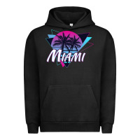 Pigment Black miami beach souvenir vintage 80s Urban Hoodie - linhVisuals