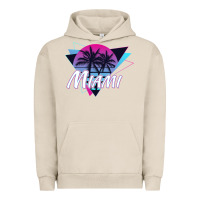 Pigment French Oak miami beach souvenir vintage 80s Urban Hoodie - linhVisuals