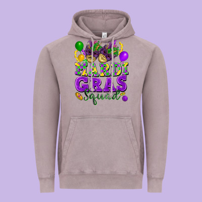 Mardi Gras Squad Vintage Hoodie Designed By Fadigitalartstudio