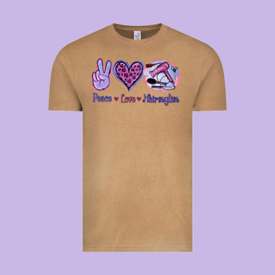 Peace Love Hairstylist Vintage Tee Designed By Jasminsmagicworld