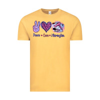 Vintage Mustard Peace Love Hairstylist Vintage Tee - Jasminsmagicworld