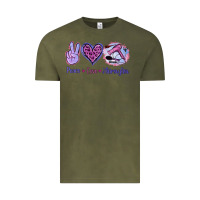 Vintage Olive Peace Love Hairstylist Vintage Tee - Jasminsmagicworld