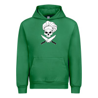 Emerald chef skull and crossbones knives halloween Urban Hoodie - linhVisuals