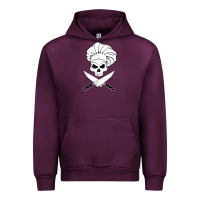 Mauve Wine chef skull and crossbones knives halloween Urban Hoodie - linhVisuals