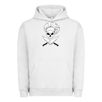 Pigment Lunar Rock chef skull and crossbones knives halloween Urban Hoodie - linhVisuals