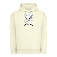 Pigment Pistachio chef skull and crossbones knives halloween Urban Hoodie - linhVisuals