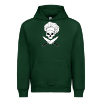 Forest Green chef skull and crossbones knives halloween Urban Hoodie - linhVisuals