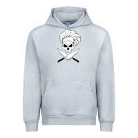 Heather Grey chef skull and crossbones knives halloween Urban Hoodie - linhVisuals