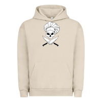 Pigment French Oak chef skull and crossbones knives halloween Urban Hoodie - linhVisuals