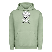 Pigment Oil Green chef skull and crossbones knives halloween Urban Hoodie - linhVisuals