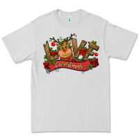Dove Grey love christmas reindeer Premium Tee - CowGirlArtShop