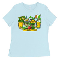 Baby Blue St. Patrick's Day Teacher coffee cups Ladies Tee - HowdyJamesFarm