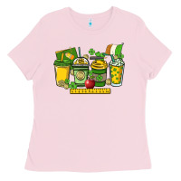 Bubblegum Pink St. Patrick's Day Teacher coffee cups Ladies Tee - HowdyJamesFarm