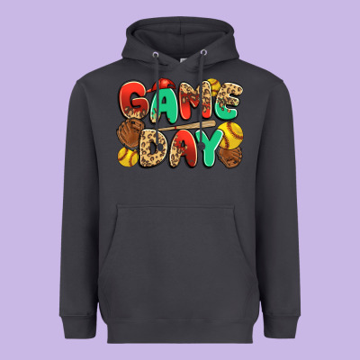 Game Day Softball Heavyweight Hoodie Designed By Jahusdesignshop