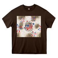Chocolate Brown usa land of the free because of the brave Heavy Core Tee - TumblerDesignByShophia