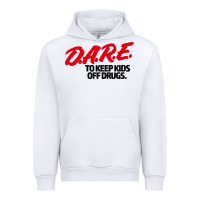 White d.a.r.e Urban Hoodie - linhVisuals