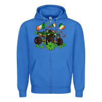 True Royal monster truck with shamrocks Zipper Hoodie - AdoDesignShop