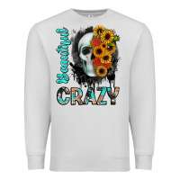 Dove Grey beautiful crazy skull Premium Sweatshirt - JahusDesignShop