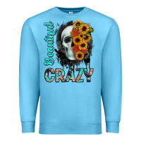 Ocean Blue beautiful crazy skull Premium Sweatshirt - JahusDesignShop