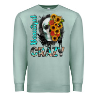 Seafoam beautiful crazy skull Premium Sweatshirt - JahusDesignShop